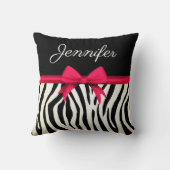 シマウマのプリント クッション (裏面)