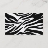 シマウマのプリント/ピンクのファッションビジネスカード 名刺 (裏面)