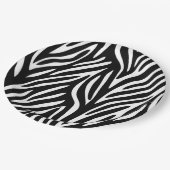 シマウマのプリント ペーパープレート (アングル)