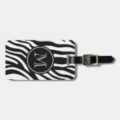 シマウマのプリント ラゲッジタグ (正面横)