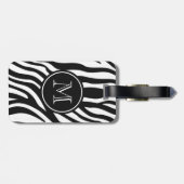 シマウマのプリント ラゲッジタグ (裏面横)