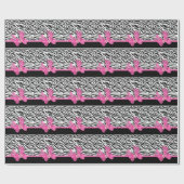 シマウマのプリント ラッピングペーパー (フラット)