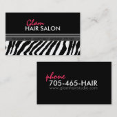 シマウマのプリント-名刺 名刺 (正面/裏面)