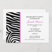 シマウマのプリント 招待状 (正面/裏面)