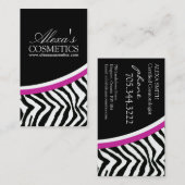 シマウマのプリント{縦}:: 名刺 (正面/裏面)