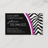 シマウマのプリント{縦}:: 名刺 (裏面)