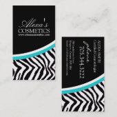 シマウマのプリント{縦}:: 名刺 (正面/裏面)