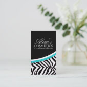 シマウマのプリント{縦}:: 名刺 (スタンド正面)