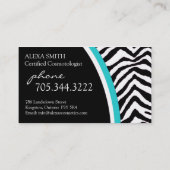 シマウマのプリント{縦}:: 名刺 (裏面)