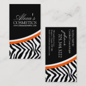 シマウマのプリント{縦}:: 名刺 (正面/裏面)