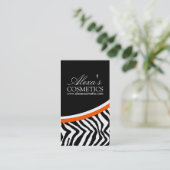 シマウマのプリント{縦}:: 名刺 (スタンド正面)