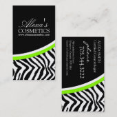 シマウマのプリント{縦}:: 名刺 (正面/裏面)