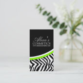 シマウマのプリント{縦}:: 名刺 (スタンド正面)