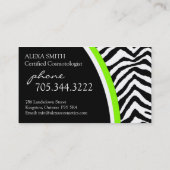 シマウマのプリント{縦}:: 名刺 (裏面)