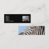 シマウマのプロフィールカード スキニー名刺 (正面/裏面)