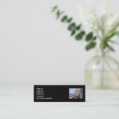 シマウマのプロフィールカード スキニー名刺 (スタンド正面)