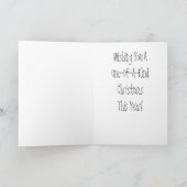 シマウマのホリデーカード シーズンカード (内部)