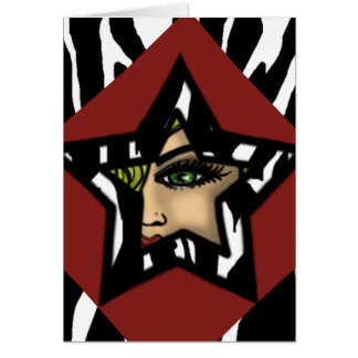 シマウマのポップ・アートのな星カード