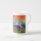 シマウマのマグ ボーンチャイナマグカップ (正面右)