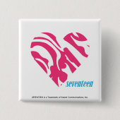 シマウマのマゼンタ2 缶バッジ (正面)