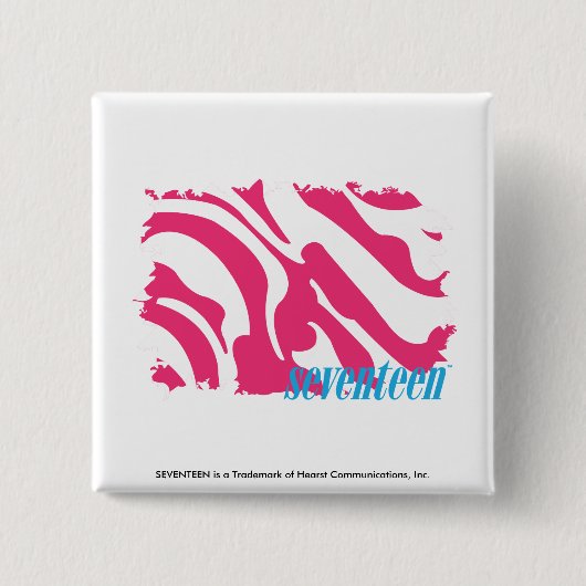 シマウマのマゼンタ3 缶バッジ (正面)