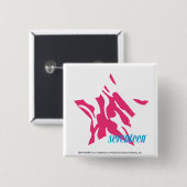 シマウマのマゼンタ4 缶バッジ (正面&裏面)