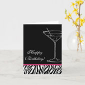 シマウマのマルティーニの誕生日 カード (黄色い花)