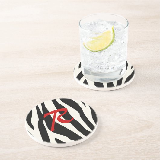 シマウマのモノグラムのコースター コースター (側面)