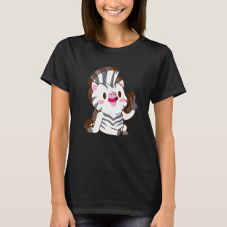 シマウマのレイヤード ピース リラックス 可愛い おしゃれ Tシャツ