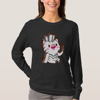 シマウマのレイヤード ピース リラックス 可愛い おしゃれ Tシャツ
