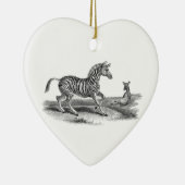 シマウマのロバの子馬のヴィンテージの芸術のスケッチのオーナメント セラミックオーナメント (右)