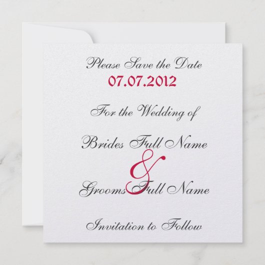 シマウマの保存日付 セーブザデート (裏面)