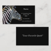 シマウマの写真の名刺 名刺 (正面/裏面)