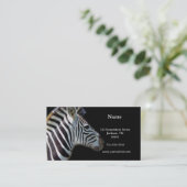 シマウマの写真の名刺 名刺 (スタンド正面)