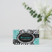 シマウマの名刺のヴィンテージのバラ 名刺 (スタンド正面)