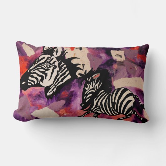 シマウマの夢 ランバークッション (正面)