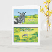 シマウマの挨拶状の賛美歌の139:14 カード (黄色い花)