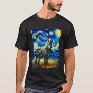 シマウマの星空シマウマ Tシャツ