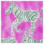 シマウマの演劇のシックなサファリの水彩画 ファブリック (クローズアップ)