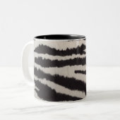 シマウマの生地のマグ ツートーンマグカップ (正面左)