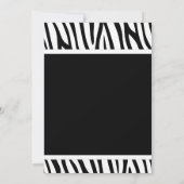 シマウマの白によって印刷される弓ベビーシャワーの招待状 招待状 (裏面)