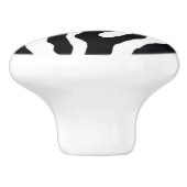 シマウマの白黒アニマルプリントのキャビネットの引き セラミックノブ (側面)