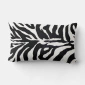 シマウマの白黒アニマルプリントの装飾用クッション ランバークッション (裏面)