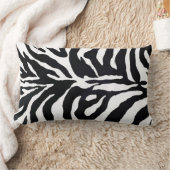 シマウマの白黒アニマルプリントの装飾用クッション ランバークッション (ブランケット)