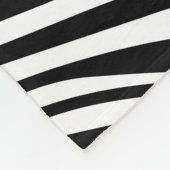 シマウマの白黒スタイリッシュなパターンフリースブランケット フリースブランケット (角)