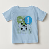シマウマの第1誕生日のTシャツおよびギフト ベビーTシャツ (正面)