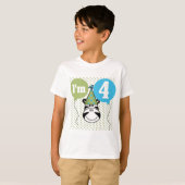 シマウマの第4誕生日のTシャツおよびギフト Tシャツ (正面フル)