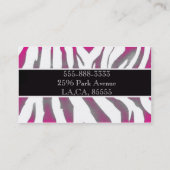 シマウマの素朴なピンク 名刺 (裏面)