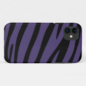 シマウマの紫と黒のアニマルプリントの皮 Case-Mate iPhoneケース (裏面(横))