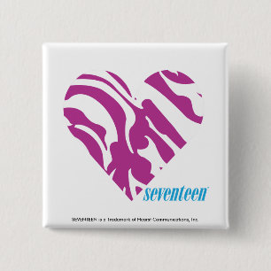 シマウマの紫色2 缶バッジ